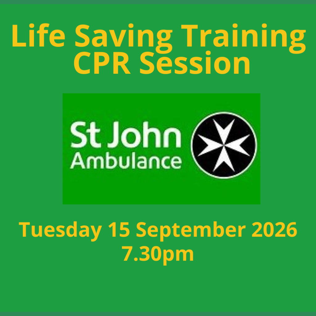 Life Saving Training CPR Session poster for 15 September 2026
